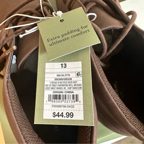 New Goodfellow Men’s Gibson Brown Faux Suede Brown Chukka Boot Size 13 - Picture 4 of 9